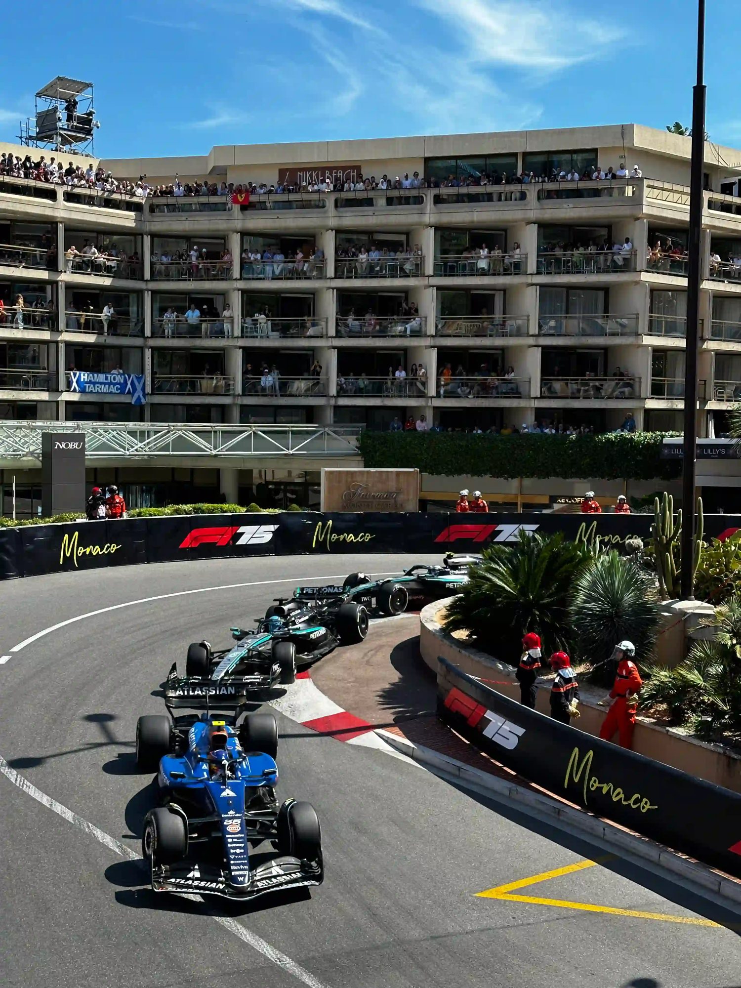 Private terrace over the Monaco circuit