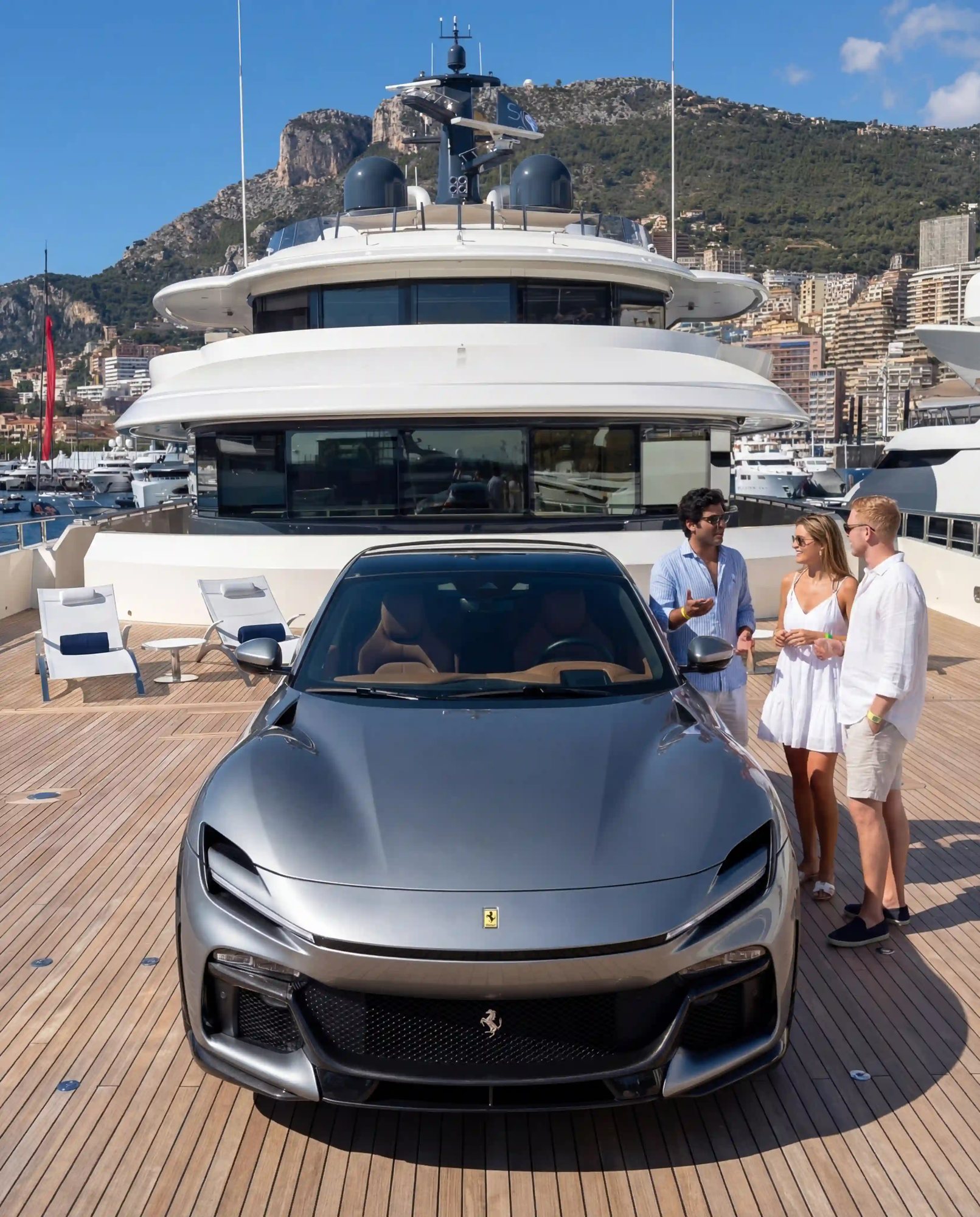 Brand placement on terraces and yachts