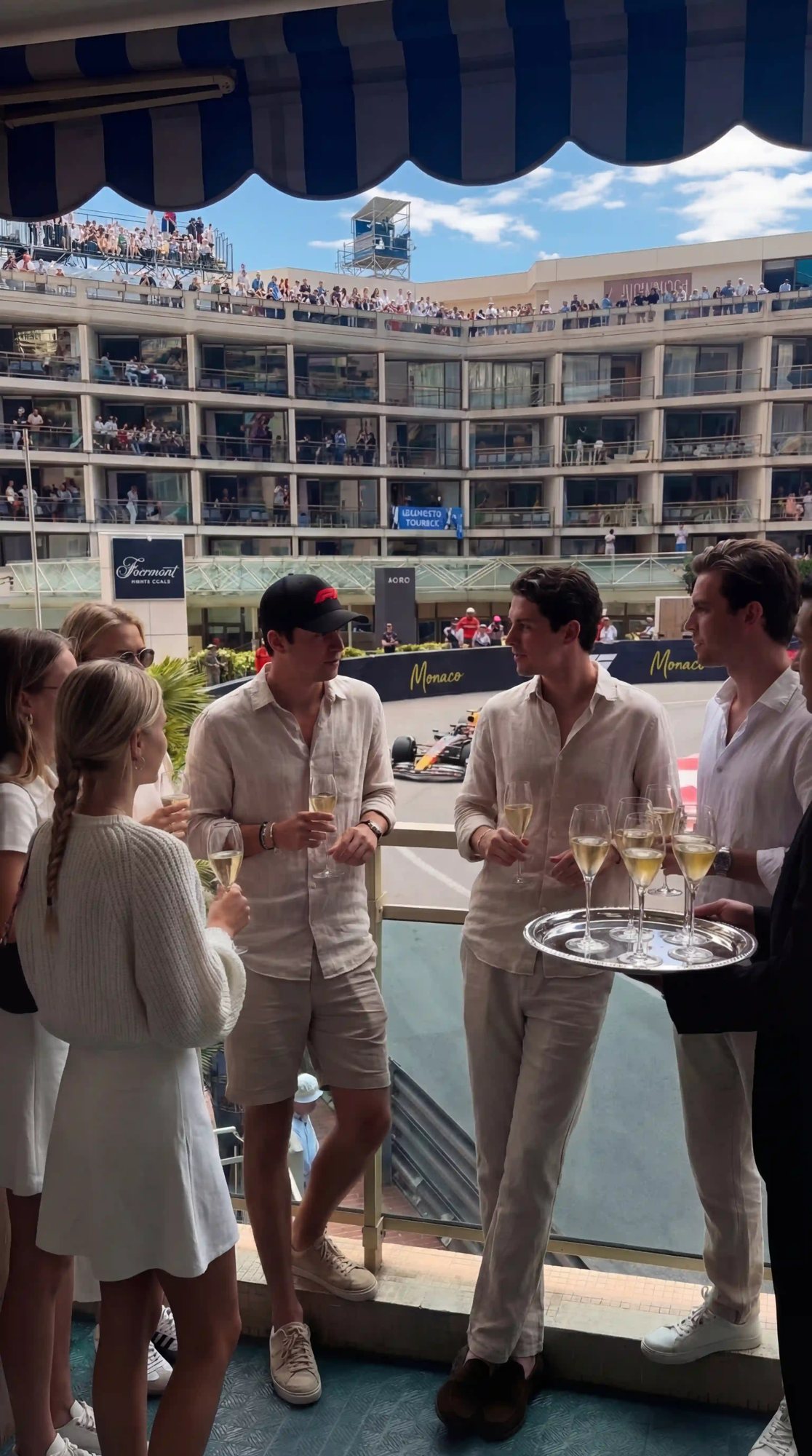 Guests on a Monaco terrace